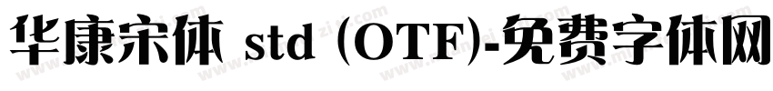 华康宋体 std (OTF)字体转换